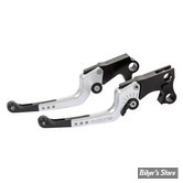 ECLATE L - PIECE N° 06 / 08 - KIT LEVIERS SPORTSTER 14/22 - OEM 41700008 / 41700004 / 36700011 / 36700012 - RICK'S MOTORCYCLES - REGLABLES - GOOD GUYS - NOIR / SILVER - 85-2030000-S