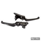 ECLATE L - PIECE N° 06 / 08 - KIT LEVIERS SPORTSTER 07/13 & 1200XR 08/12 - OEM 42806-04 / 45356-07 - RICK'S MOTORCYCLES - CLASSIC - REGLABLES - NOIR - 87-2010004-B