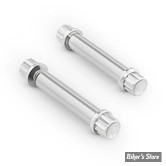 ECLATE J - PIECE N° 07 / 08 / 09  - KIT DE FIXATION DE REPOSE PIEDS AVANT - SOFTAIL MILWAUKEE - OEM 50500702 - ARLEN NESS - TITANIUM - POLI