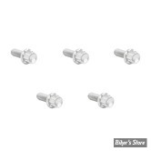 ECLATE I - PIECE N° 02 - VISSERIE DE TRAPPE D'EMBRAYAGE - 1/4-20 X 5/8 - OEM 943 / 1062 - SOFTAIL 18UP - ARLEN NESS - KIT DE VIS 12 POINTS TITANE - POLI - 300-923
