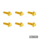 DOC A / PIÈCE N° 24A - KIT VISSERIE DE CARTER SUPERIEUR DE BOITE - DYNA 06/17 / SOFTAIL 18/24 / TOURING 2017UP - ARLEN NESS - KIT DE VIS 12 POINTS TITANE - GOLD - 300-949