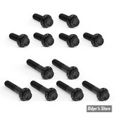 ECLATE D - PIECE N° 21 - VISSERIE DE CACHES CULBUTEURS - TWINCAM 99/17 - OEM 3692A / 3693A - ARLEN NESS  - KIT DE VIS TITANE À 12 POINTS - NOIR - 300-993