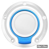 ECLATE I - PIECE N° 25A - COUVERCLE D EMBRAYAGE - OEM 25700477 / 25700388 / 25700458 - TOURING 16UP / FLHTCUL/FLHTKL 15UP - FANGSTER - CHROME / BLEU