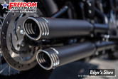 SILENCIEUX - FREEDOM PERFORMANCE - SOFTAIL MILWAUKEE EIGHT 18UP  - RACING - NOIR / EMBOUTS : NOIRS SCULPTE - HD00714