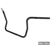 GUIDON APEHANGER 1" - HAUTEUR : 35.40CM / 14" - MAGNUM - BAGGER STYLE Handlebar - FLHX 23UP - NOIR BRILLANT - 4HB-2614