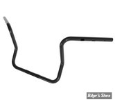 GUIDON APEHANGER 1" - HAUTEUR : 40.00CM / 16" - MAGNUM - BAGGER STYLE Handlebar - FLHX 23UP - NOIR BRILLANT - 4HB-2616