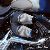 - FILTRE A AIR - ARLEN NESS - TWIN SUCKER AIR CLEANER - TOURING 02/07 / SOFTAIL 01/15 / DYNA 04/17 / TWINCAM CARBU CV 99/06 - NOIR WRINKLE - 18-906