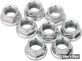 ECLATE G - PIECE N° 14 - KIT D'ECROUS POUR EMBASE DE CYLINDRES - BIGTWIN 78/84 - 16838-78 - HEXAGONALE A COLLET - CHROME - COLONY - 9100-8