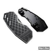 - ECLATE Y - PIECE N° 01 - KIT PLATEFORMES CONDUCTEUR - SOFTAIL 86UP / FLT 84UP - HEINZ BIKES - PERFORMANCE - FINITION : NOIR / ARGENT - HB-PFB-S
