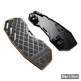 - ECLATE Y - PIECE N° 01 - KIT PLATEFORMES CONDUCTEUR - SOFTAIL 86UP / FLT 84UP - HEINZ BIKES - PERFORMANCE - FINITION : NOIR / BRONZE -  HB-PFB-BRO
