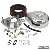 FILTRE A AIR - S&S - CLASSIC TEARDROP AIR CLEANER KIT - TOURING 02/07 / SOFTAIL 01/15 / DYNA 04/17 - AVEC CARBURATEUR S&S E OU G - CHROME - 17-0403