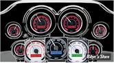 KIT D'INSTRUMENTS - TOURING 96/03 - DAKOTA DIGITAL - SÉRIE MVX-8200 - 2 INSTRUMENTS - MVX-8K Series Analog/Digital Gauge Kit - CERCLAGES CHROME - MVX-8200-KG-C