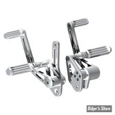 - COMMANDES AVANCEES - DYNA 06/17 - RICK'S - BILLET ALUMINIUM - LONGUEUR : STANDARD -  REPOSES PIEDS : AK4.7 - GROOVED - POLI - 50-2100000-1