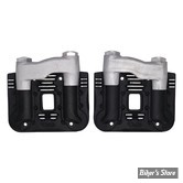 ECLATE D - PIECE N° 17 - COUVRES CULBUTEURS - BIG TWIN 84/99 - ESTEVES MOTORCYCLE DESIGN EMD - KNUCKLEHEAD STYLE ROCKER COVER SET - BLACK CUT - RC13/K/BC - LA PAIRE