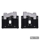 ECLATE D - PIECE N° 03 - COUVRES CULBUTEURS - SPORTSTER 04UP - ESTEVES MOTORCYCLE DESIGN EMD - KNUCKLEHEAD STYLE ROCKER COVER SET - BLACK CUT - LA PAIRE