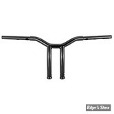 GUIDON BURLY - DOMINATOR - PULLBACK -  32MM / 1"1/4 - FLHX 2024UP / FLHXSE 23UP / SOFTAIL 2025UP - HAUTEUR : 25,50 CM / 10" - NOIR - B12-6081B