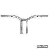 GUIDON BURLY - DOMINATOR - PULLBACK -  32MM / 1"1/4 - FLHX 2024UP / FLHXSE 23UP / SOFTAIL 2025UP - HAUTEUR : 25,50 CM / 10" - CHROME - B12-6081C