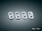 COUVRES INTERRUPTEURS DE PANEL - TOURING - KURYAKYN - ROCKER SWITCH COVER KITS - 7232 - INOX