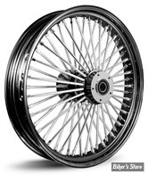 - 16 x 3.50 - ROUE AVANT 52 RAYONS - FAT SPOKE MAMMOTH M52 - SOFTAIL 2007 - ZODIAC - MOYEU : NOIR / JANTE : NOIR / RAYONS : POLIS / ECROUS : POLI