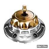 BOUCHON - TOURING 2024UP - OEM 61001120 - HEINZ BIKES - HeinzBikes Performance vented gas cap set - BASE : ARGENT / BOUCHON : BRONZE - HB-PVGC-T25-BBRO