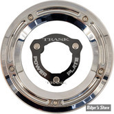 ECLATE I - PIECE N° 25A - COUVERCLE D EMBRAYAGE - TOURING  FLHTCUL/FLHTKL 17UP - TRASK - AVEC POWER PLATE - FINITION : CHROME / POWER PLATE : NOIR - TM-0051-CH-BK