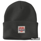 BONNET - CARHARTT - KNIT HEART PATCH BEANIE - NOIR