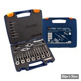 - KIT DE TARAUDS / FILIERES ET OUTILS - ROTEC - 33 PIECES - METRIC M3 - M12  - 900.2010K