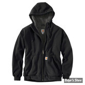 SWEAT SHIRT ZIPPE A CAPUCHE - CARHARTT - SHERPA LINED MIDWEIGHT - COULEUR BLACK / NOIR - TAILLE XXL