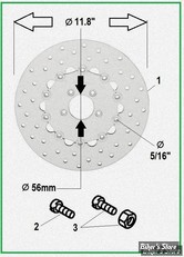  ECLATE DF - PIECE N° 00 - DISQUE DE FREIN  ET FIXATION - OEM 42040-06 - DYNA 06UP