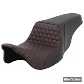 - SELLE SADDLEMEN - STEP-UP™ HC SEAT - TOURING 08UP - NOIR / COUTURES : ROUGE - 808-07B-17704