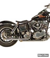 - ECHAPPEMENT - EARLY SHOVEL 66/69 - DRAG PIPES (40") - PAUGHCO - CHROME - 724-40