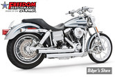 - ECHAPPEMENT FREEDOM PERFORMANCE - STAGGERED DUALS - 2EN2 - DYNA 06/17  - CHROME / EMBOUTS : NOIR SCULPTE - HD00419