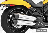 SILENCIEUX - FREEDOM PERFORMANCE - V-ROD - LIBERTY 4" - CHROME / EMBOUT : NOIR SCULPTE  - HD00336