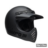 - CASQUE INTEGRAL - BELL - Moto-3 Retro Dirt Bike Helmet - COULEUR : NOIR MAT