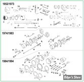  ECLATE A - PIECE N° 00 - ECLATE DES PIECES DE COMPTEUR - SPORTSTER 1952/1994