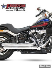 - ECHAPPEMENT - FREEDOM PERFORMANCE - SOFTAIL M8 -  INDEPENDENCE STAGGERED DUALS SLASH  - CHROME / EMBOUTS  : CHROME  - HD00741