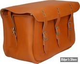SACOCHE PANAM - POUR CADRE RIGIDE - CUIR - MARRON - BARETTES MALES