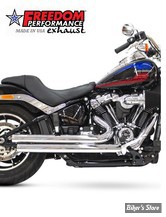 - ECHAPPEMENT - FREEDOM PERFORMANCE - SOFTAIL M8 -  INDEPENDENCE STAGGERED DUALS - CHROME / EMBOUTS  : CHROME  - HD00746