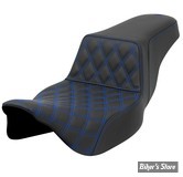- SELLE SADDLEMEN - EXTENDED REACH STEP-UP SEAT - TOURING 08UP - AVANT LS - NOIR / COUTURES : BLEUES - 808-07E-17201