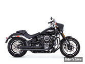 - ECHAPPEMENT - FREEDOM PERFORMANCE - SOFTAIL M8 -  INDEPENDENCE STAGGERED DUALS - NOIR / EMBOUTS  : NOIR SCUPLTE  - HD00748