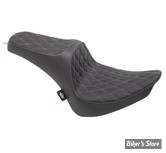 SELLE DRAG SPECIALTIES - PREDATOR III SEAT - SOFTAIL 00/17 - DOUBLE DIAMOND / COUTURES : ARGENT