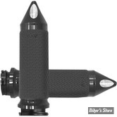 POIGNEES AVON - MEMORY GRIPS - DIAMETRE : 1.625" / 41MM / LARGE - SPIKE - FINITION : NOIR - MF-63B-ANO-SPK