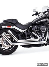- ECHAPPEMENT - FREEDOM PERFORMANCE - SOFTAIL M8 - UPSWEPTS - CHROME / EMBOUTS DROIT CHROME - HD00758