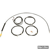 + 15" / + 17" - KIT CABLES ET DURITE DE FREIN DE GUIDON RALLONGES - TOURING FLHX/FLHXSE/FLTRXSE 23UP - LA CHOPPERS - INOX / NOIR - BRANCHEMENT RAPIDE - LA-8059KT3-16B