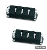 KYN - REPOSES PIEDS KURYAKYN - TRIDENT LARGE - EMPREINTE : SANS ADAPTATEURS (TAPERED) - FINITION : CHROME / CAOUTCHOUC NOIR - 7596