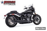 - ECHAPPEMENT - FREEDOM PERFORMANCE - SOFTAIL M8 - UPSWEPTS - NOIR / EMBOUTS DROIT NOIR SCULPTE - HD00760