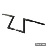 GUIDON Z-BAR STYLE - GUIDON FEHLING - Z-BAR HOLLISTER 30MM - NOIR - AVEC EMPREINTES ET 3 PERCAGES