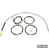 + 12" / + 14" - KIT CABLES ET DURITE DE FREIN DE GUIDON RALLONGES - TOURING FLHX/FLHXSE/FLTRXSE 23UP - LA CHOPPERS - INOX / NOIR - BRANCHEMENT RAPIDE - LA-8059KT3-13B