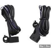 2 - CLIGNOS DRAG SPECIALTIES - LED Handlebar Marker Lights - TOURING 09/16 / SOFTAIL 15/23 - CORPS : NOIR / CABOCHON : FUME - L22-0232DMBME