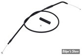 CABLE DE TIRAGE POUR BIGTWIN & SPORTSTER 96UP - LONGUEUR : 86 CM - OEM 56400-96 / 56436-00 - ZODIAC - FINITION : TOUT NOIR